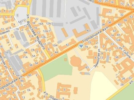 Схема рекламної площини за адресою вул.Городоцька 81, верхній