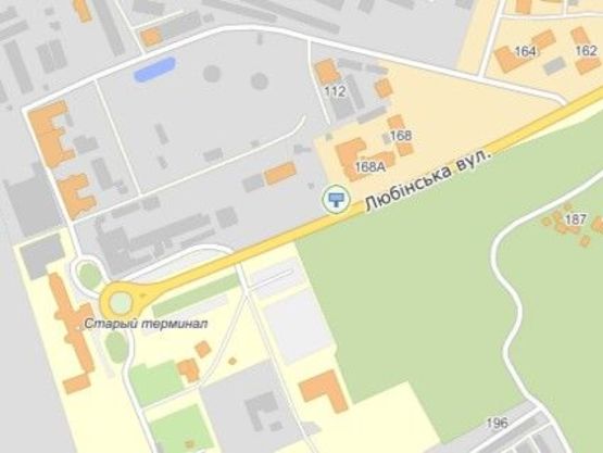 Схема рекламной плоскости по адресу вул.Любінська 168а, готель Тустань