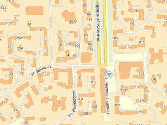 Схема рекламной плоскости по адресу пр.Червоної Калини 109, р-ок Санта-Барбара