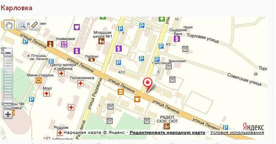 Схема рекламной плоскости по адресу вул. Незалежностi (вул. 60-рiччя Жовтня)