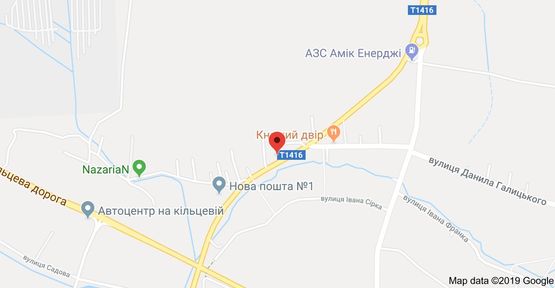 Схема рекламной плоскости по адресу с.Сокільники (в'їзд у Львів, к ТЦ Нова Лінія)