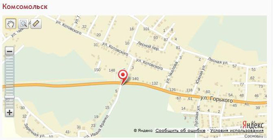 Схема рекламной плоскости по адресу ул. Горького, 130