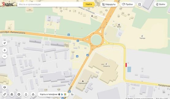 Схема рекламної площини за адресою Кукурудзяна (Виїзд з Епіцентра) правий