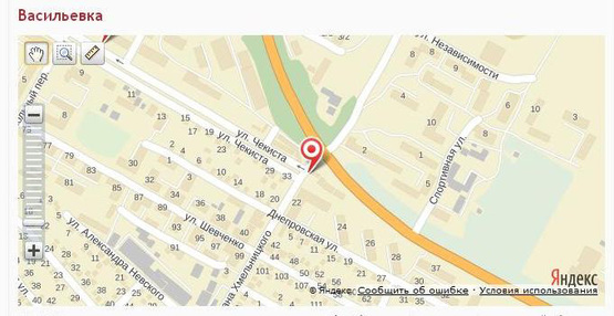 Схема рекламної площини за адресою бул.Центральный, 41