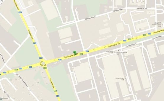 Схема рекламной плоскости по адресу вул.Городоцька 365, поворот до Метро, до Епіцентру, з центру