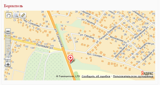 Схема рекламной плоскости по адресу ул. Суворова, СТО