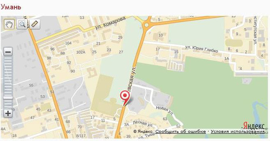 Схема рекламной плоскости по адресу ул. Киевская