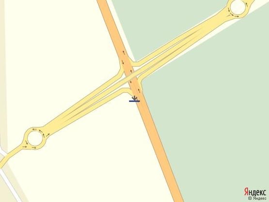 Схема рекламной плоскости по адресу Трасса  Киев-Одесса 451+800 A (в стор. Одессы, выезд с. Дачное)