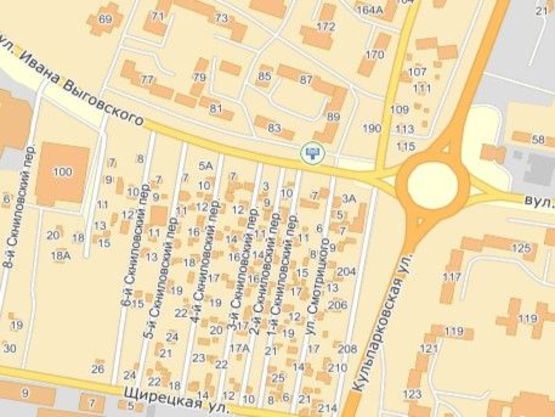 Схема рекламной плоскости по адресу вул.Виговського 89, до ринку Південний