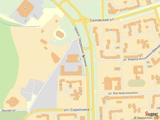 Схема рекламної площини за адресою пр.Червоної Калини 62, ТЦ ВАМ, м.1 правий