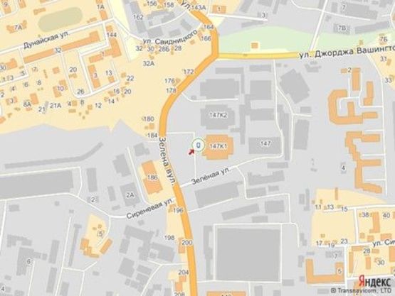 Схема рекламної площини за адресою вул.Зелена 147, Арсен, м.№1 правий