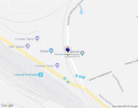 Схема рекламной плоскости по адресу вул. Винниця