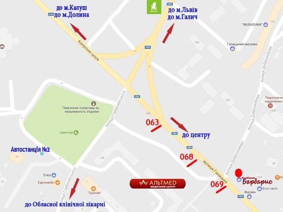 Схема рекламной плоскости по адресу Галицька - Добролюбова