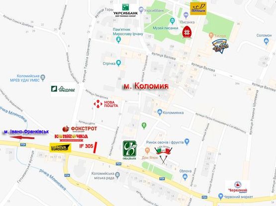 Схема рекламной плоскости по адресу Грушевського