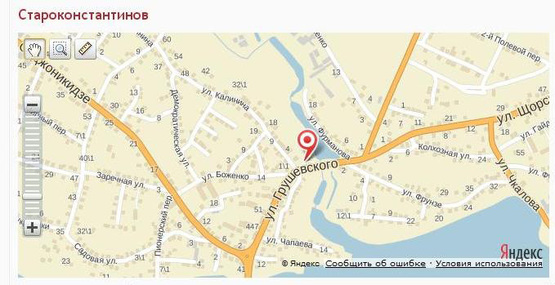 Схема рекламної площини за адресою вул. Грушевского, 20, бiля церкви, АЗС