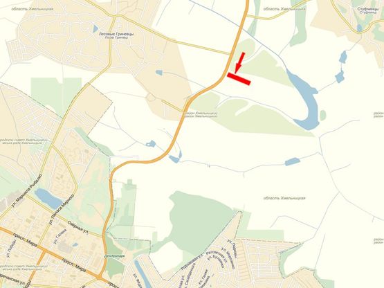 Схема рекламної площини за адресою Въезд из Староконстантинова