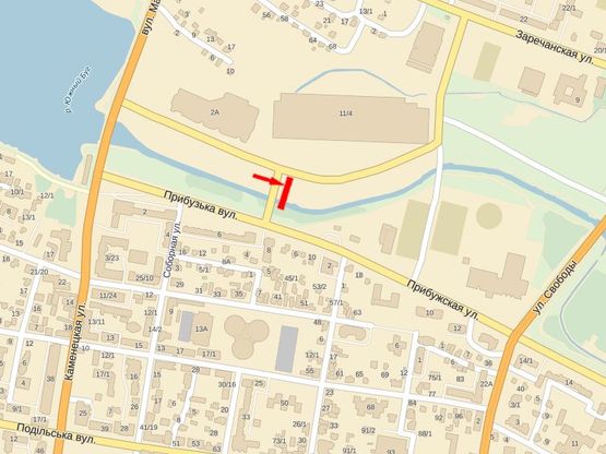 Схема рекламной плоскости по адресу Заречанская ул., 11, возле супермаркета "Епицентр", "Таврия", №1