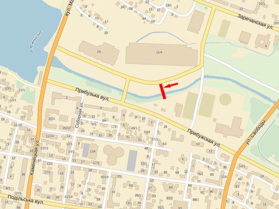 Схема рекламної площини за адресою Заречанская ул., 11, возле супермаркета "Епицентр", "Таврия", №7