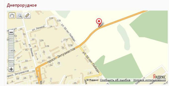 Схема рекламної площини за адресою Въезд в город (восточная часть)