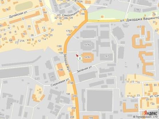 Схема рекламної площини за адресою вул.Зелена 147, Арсен, м.№2 лівий