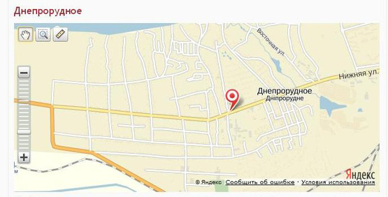 Схема рекламної площини за адресою ул. Нижняя, выезд на Энергодар