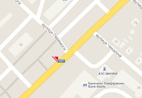 Схема рекламной плоскости по адресу Роменская ул., 92