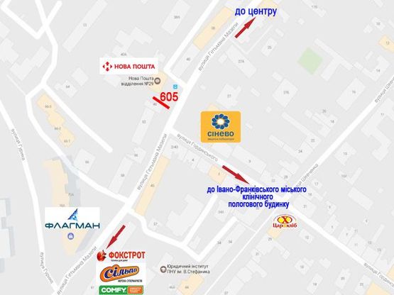 Схема рекламной плоскости по адресу Мазепи - Гординського