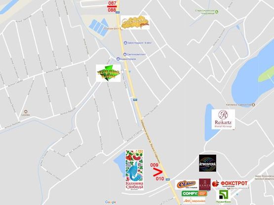 Схема рекламной плоскости по адресу Мазепи - Набережна