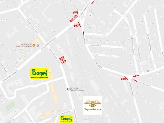 Схема рекламної площини за адресою Хоткевича - Миру