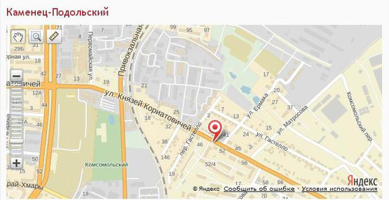 Схема рекламной плоскости по адресу ул. Кн.Кориатовичей, 48-а, рест."Спутник"