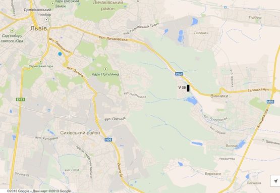 Схема рекламної площини за адресою с.Винники