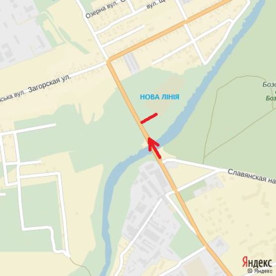 Схема рекламной плоскости по адресу вул.Баб'яка (в'їзд доТЦ Нова лінія), напрям - вул.Загорська