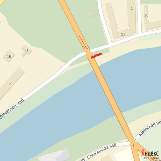 Схема рекламной плоскости по адресу пл.Др.Народів(транспортний міст), напр.-пл.Б.Хмельницького