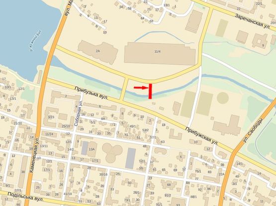 Схема рекламной плоскости по адресу Заречанская ул., 11, возле супермаркета "Епицентр", "Таврия", №5