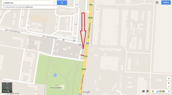 Схема рекламной плоскости по адресу вул.Стрийська_144_Рубчака