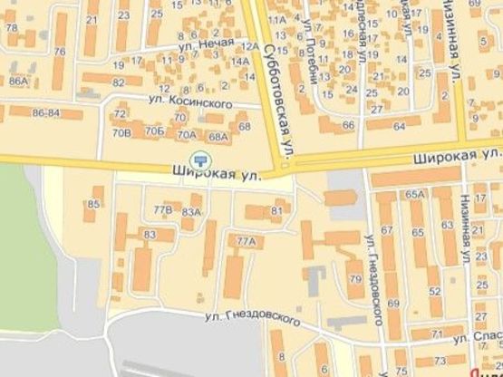 Схема рекламной плоскости по адресу вул.Широка 70, ТЦ Барвінок