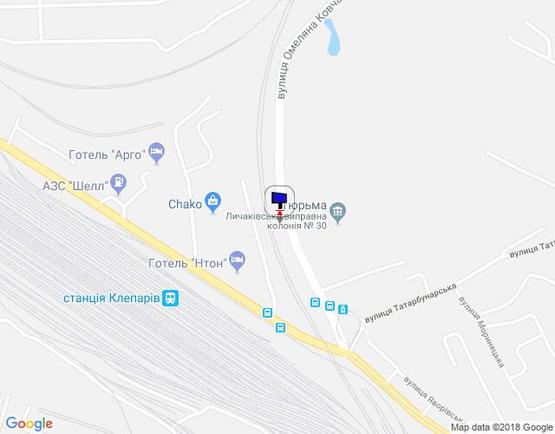 Схема рекламной плоскости по адресу вул. Винниця