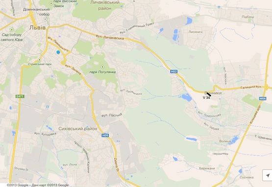 Схема рекламної площини за адресою с.Винники