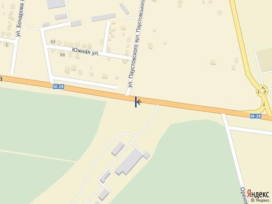 Схема рекламной плоскости по адресу Одесса-Южный(Лески) 16+800 Б ( в стор. Одессы)