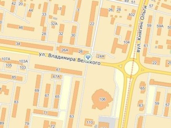 Схема рекламной плоскости по адресу вул.В.Великого 26, McDonalds