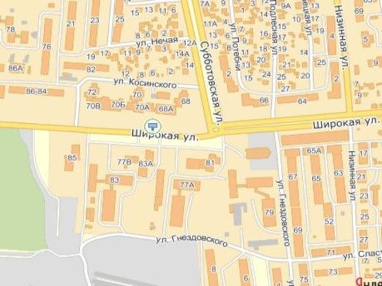 Схема рекламной плоскости по адресу вул.Широка 70, ТЦ Барвінок