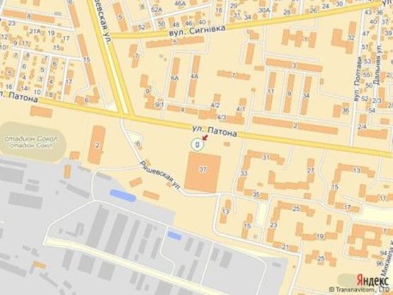 Схема рекламной плоскости по адресу вул.Патона 37, ТЦ Сріблястий, Арсен, м.№2 лівий