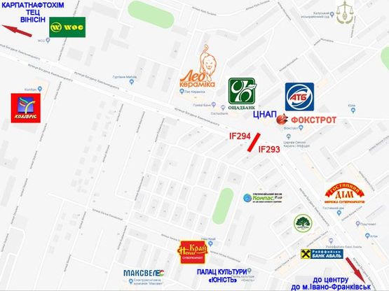 Схема рекламної площини за адресою Хмельницького