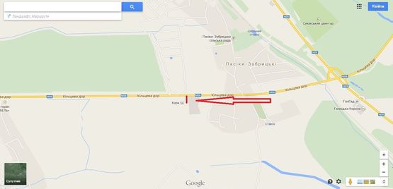 Схема рекламной плоскости по адресу Пасіки-Зубрецькі (АЗС ОККО) (лівий)