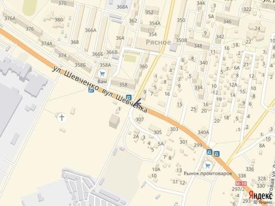 Схема рекламной плоскости по адресу вул.Шевченка 358, ТЦ СІЛЬПО