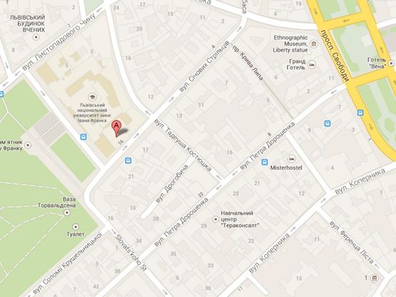 Схема рекламной плоскости по адресу вул.Січових Стрільців 14