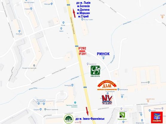 Схема рекламної площини за адресою бульв. Л.Українки