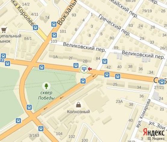 Схема рекламной плоскости по адресу Тамма ул.- Тельнова ул.