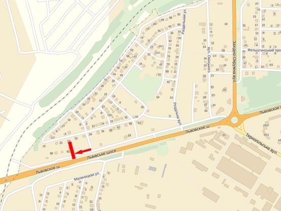 Схема рекламної площини за адресою Выезд на Львов