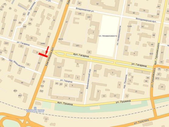 Схема рекламной плоскости по адресу Каменецкая ул., остановка "Филармония", №2